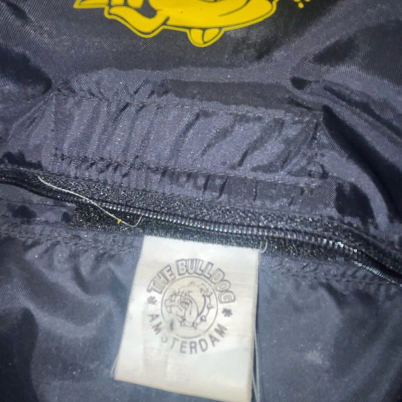 THE BULLDOG AMSTERDAM VINTAGE PACK AWAY WITH  STRAP BLACK WINDBREAKER - Picture 7 of 16